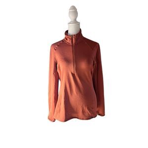Patagonia Women's Burl Red Capilene Thermal Weight Zip Neck Shirt Size XS NWT